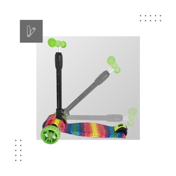 Hulajnoga DLA DZIECI Balansowa Tulano Rookie 30 Green RGB LED