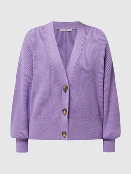 Sweter damski Kardigan EDC By Esprit z bawełny - jasnofioletowy Rozmiar XL