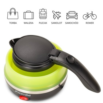 Туристический электрический чайник сложен на 0,5 л камиль