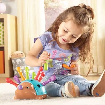 Сортировщик ёжиков Монтессори, обучающая головоломка, обучающая игра для детей 18 месяцев и старше