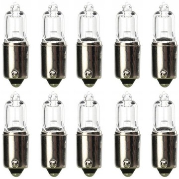 ŻARÓWKI H6W HOALTE 12V 6W BAX9s SAMOCHODOWE Z HOMOLOGACJĄ CLEAR x10 SZTUK