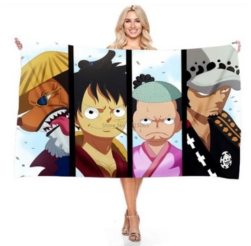 RĘCZNIK PLAŻOWY Z ANIME ONE PIECE 140x180cm