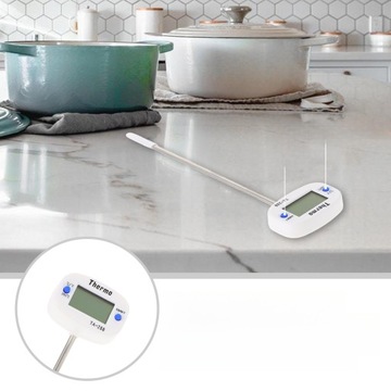 КУХОННЫЙ ПИЩЕВОЙ ТЕРМОМЕТР ИНДИКАТОР ТЕМПЕРАТУРЫ ЗОНД МЕТАЛЛ МАСЛО