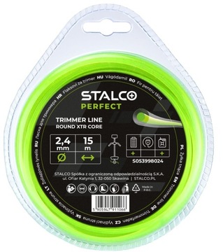 Żyłka tnąca okrągła Round XTR Core 2,4mm x 90m Stalco GARDEN S053998034