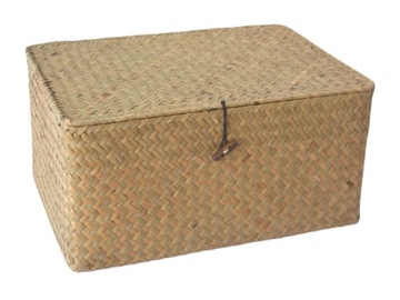 POJEMNIK ORGANIZER PLECIONY TRAWA MORSKA POKRYWA NATURAL XL