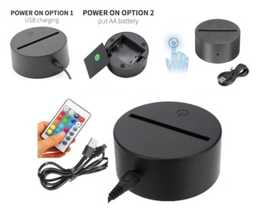 LAMPKA NOCNA PIŁKA NOŻNA 3D LED KOLORY RGB + PILOT