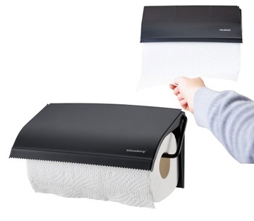 Uchwyt wieszak na ręcznik papierowy ręczniki kuchenne czarny KLAUSBERG