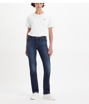 Levi's 314 Shaping Straight STRAUSS LEVIS granatowe spodnie Jeansy W 34 L32