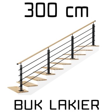 Balustrada barierka drewniana metalowa LOFT 3m