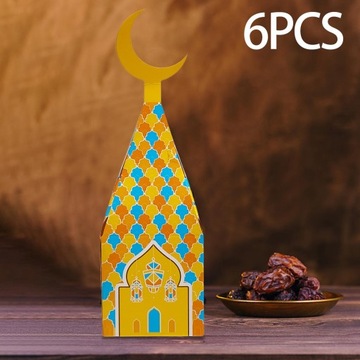 6шт коробка конфет Ид Рамадан легкие подарочные пакеты Рамадан Pr