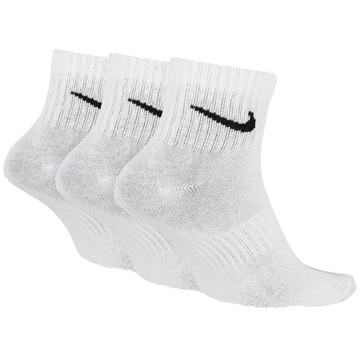 Nike skarpety skarpetki białe wysokie zestaw 3 pary SX7677-100 M