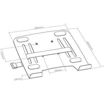 Держатель для ноутбука InLine 23162A с адаптером VESA