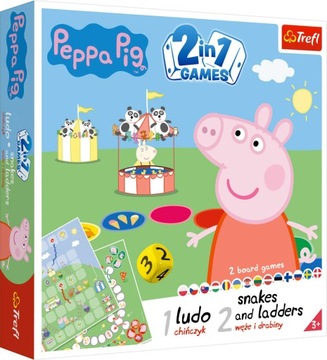 GRA ŚWINKA PEPPA 2W1 CHIŃCZYK + WĘŻE I DRABINY GRY