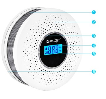 Датчик дыма угарного газа SafeSensor2000 2в1