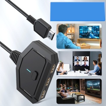 АДАПТЕР РАЗДЕЛИТЕЛЯ-ПЕРЕКЛЮЧАТЕЛЯ 3 В 1 3X HDMI 1.4 4K