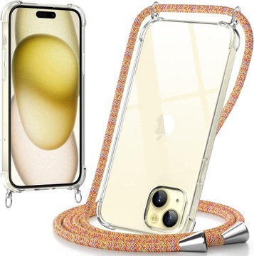 Etui caslord ze sznurkiem smyczą do iPhone'a 15 Plus