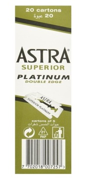 Бритвенные лезвия Astra Superior Platinum двойные лезвия 100 шт.