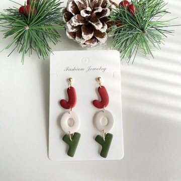 Рождественская мягкая керамическая форма для сережек, резак для глины, зимняя рождественская елка Санта-Клауса