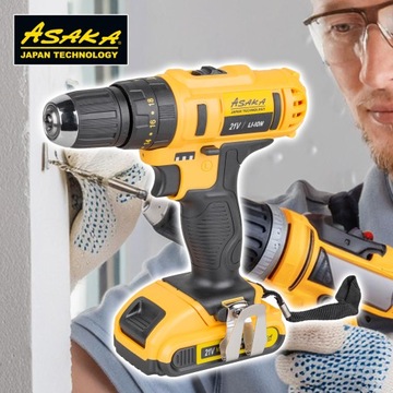 ДРЕЛЬ, АККУМУЛЯТОРНАЯ ОТВЕРТКА 2 X 21В С УДАРОМ