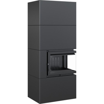 Kominek SIMPLE BOX 8 PRAWY BS ZABUDOWA CZARNA GOTOWY