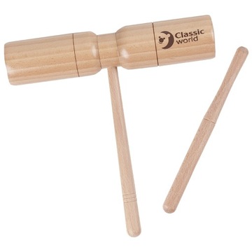 INSTRUMENT DLA DZIECI PERKUSYJNY TONE BLOCK WITH HANDLE PUDEŁKO AKUSTYCZNE