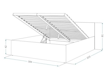 Кровать 180x200 с подъемным каркасом PANAMA P