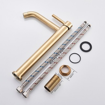 ВАННАЯ КОМНАТА НАСТОЛЬЧИК Смеситель для умывальника ЛАТУНЬ ЗОЛОТО ARI