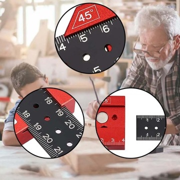 Раздвижной штангенциркуль 45° 90° 135° 30 см под разными углами