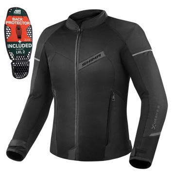 Kurtka motocyklowa SHIMA X-MESH 2.0 BLACK męska przewiewna na lato GRATISY