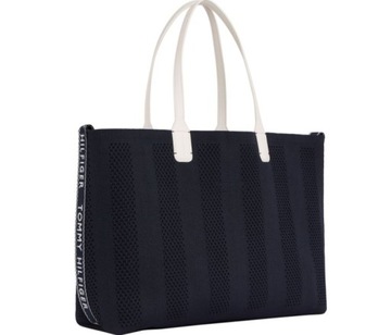 Tommy Hilfiger torebka Iconic Tommy Tote Knitted