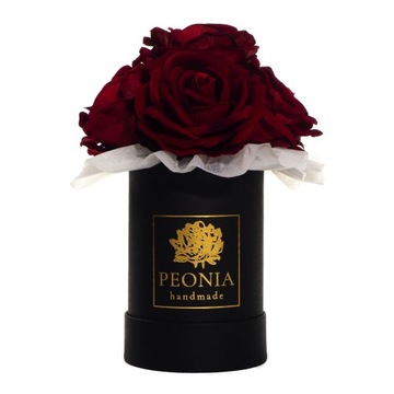 Ekskluzywny Flower Box WIECZNE RÓŻE AKSAMITNE