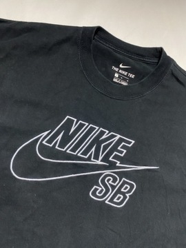 NIKE SB TEE czarny t shirt haftowany nadruk / M