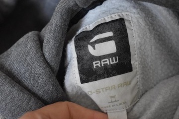 G Star Raw Bluza Hoody z kapturem melanż szara S