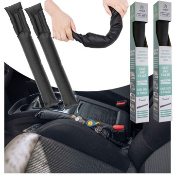 2 Uniwersalne wypełniacze szczelin między fotelem konsolą w aucie ekoskóra