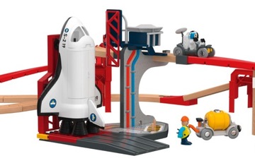 Игривый деревянный поезд космическая станция 75 шт.