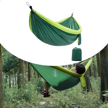 Надувной гамак из ТПУ темно-зеленого цвета.
