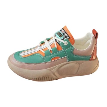 Кроссовки на платформе Casual 40, зеленые