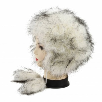 W187A Ciepła zimowa czapka damska toczek futrzany