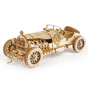 ROBOTIME DREWNIANY MODEL PUZZLE 3D KLASYCZNE AUTO GRAND PRIX CAR DIY 220el.