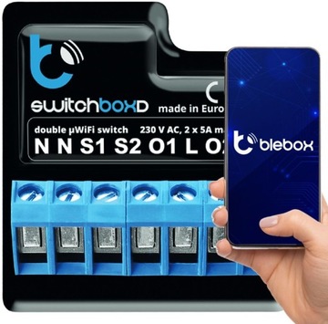 SwitchBox D BleBox двойной переключатель WiFi 230В