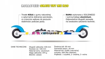 Nartorolki ROLLSPEED SKATE R29 TRY ME, narty