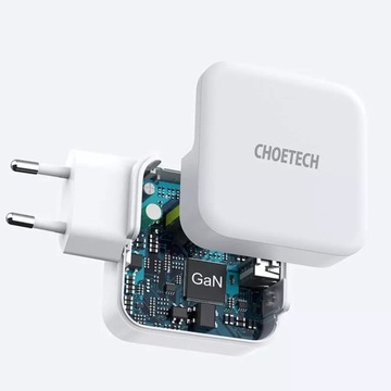 CHOETECH GaN USB СЕТЕВОЕ ЗАРЯДНОЕ УСТРОЙСТВО USB-C QC3 65 Вт