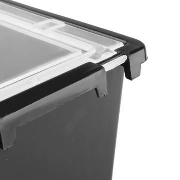 10 х Контейнер для мусора с крышкой 160х230х120 черный