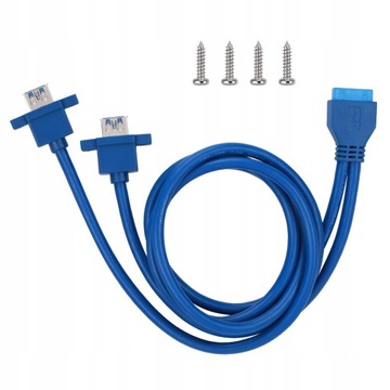 WYTRZYMAŁY KABEL USB 3.0 DO MONTAŻU PANELOWEGO