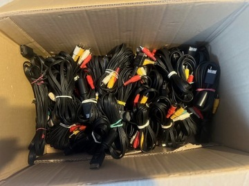 KABEL CHINCH KOMPOZYT DO PS3 PS2 AV HD DŹWIĘK ORYGINALNY SONY 40 SZTUK