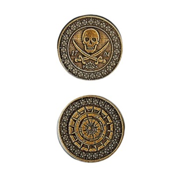 ZESTAW 9 PIRACKICH METALOWYCH MONET LARP RPG