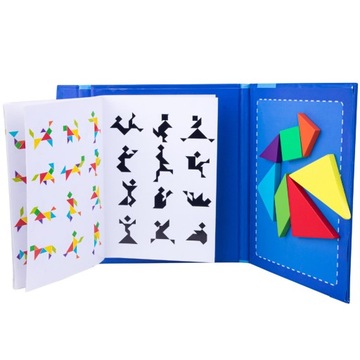 Логическая игра-головоломка Tangram с магнитной деревянной головоломкой