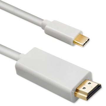 Qoltec Kabel USB 3.1 typ C męski/ HDMI A męski 4K Alternate mode 1m laptop