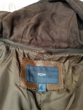 TCM kurtka skórzana skóra bluza kaptur 44-46