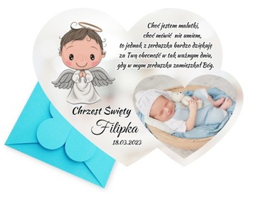 ФОТОМАГНИТ Благодарность Крещение Годовалого + КОНВЕРТ